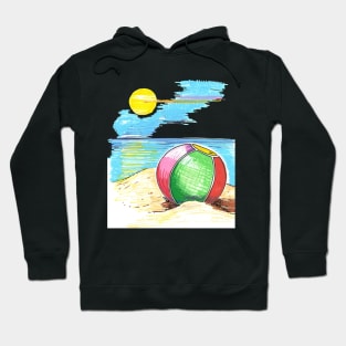 The ball on the beach Hoodie